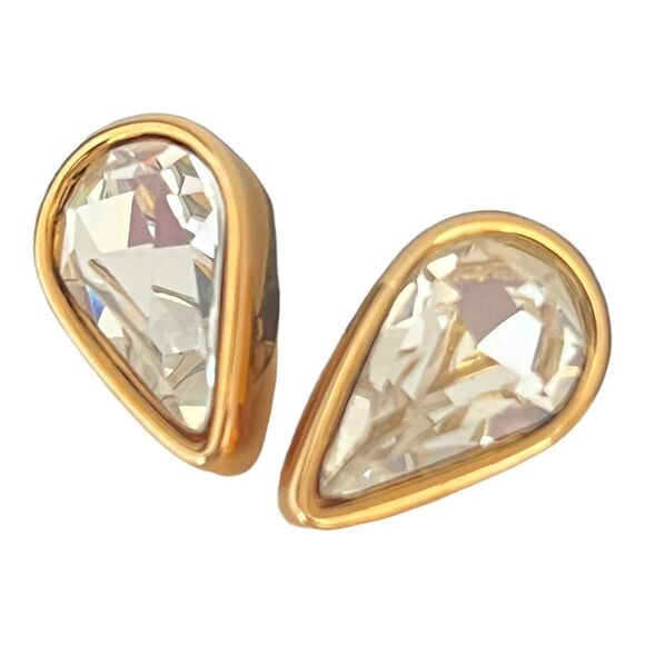 NEW Authentic Swan Signed SWAROVSKI Earrings Crystal Stud 5D - Picture 3 of 5